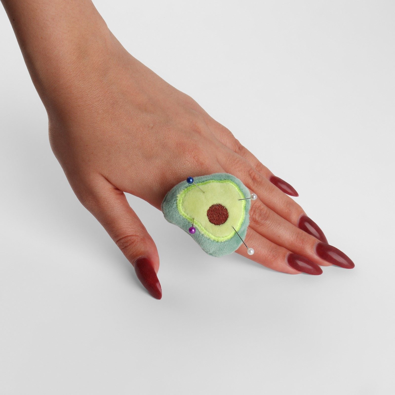 Игольница-кольцо авокадо 5*4,5*4см зелёный